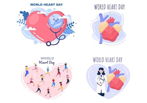 Premium Vector World Heart Day Illustration To Make People Aware The