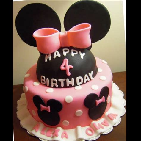 Minnie Mouse Theme Full Fondant Cake Dynacakes