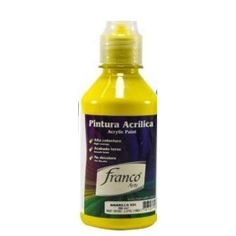 PINTURA AL FRIO FRANCO X250 ML AMARILLO SOL Papeleriaeditorialzapata