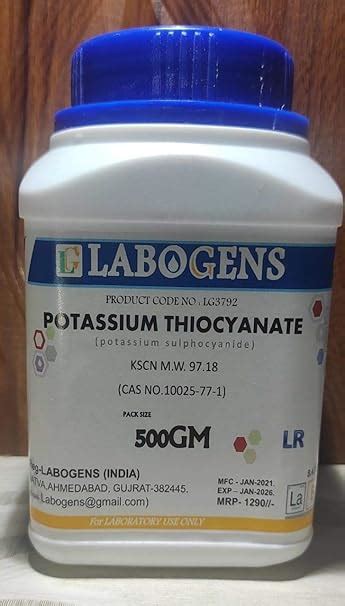 Labogens POTASSIUM THIOCYANATE 500GM Potassium Sulphocyanide CAS NO