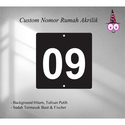 Jual Nomor Rumah Acrylic CUstom Nomer Hotel Kost Angka Kamar Akrilik