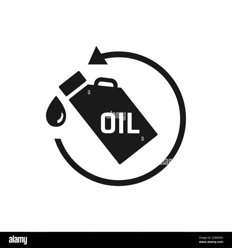 Oil Change Icon Logo Vector Silhouette Of Oil Canister Bottle Gear And