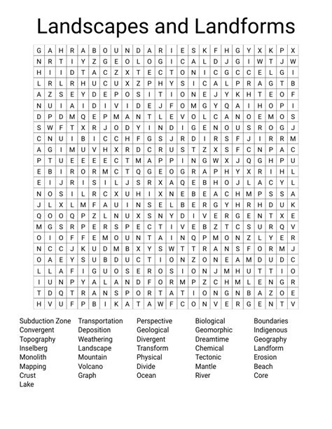 Geography Terms Word Search WordMint