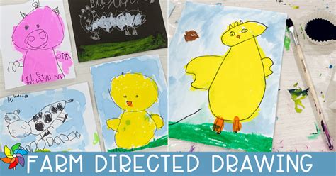 Farm Animal Directed Drawing Lessons for Preschoolers