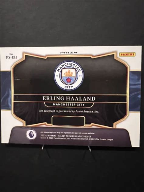 Erling Haaland Manchester City Pitchside Signatures Auto 2022 23 Panini