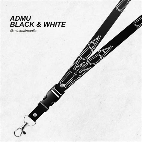 Admu Id Lace Lanyard Minimal Manila University Lanyards Shopee