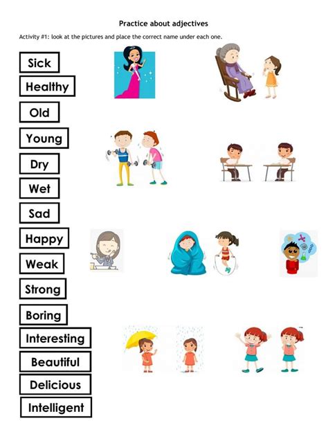 Opposite Adjectives worksheet for Elementary | Adjectives activities ...