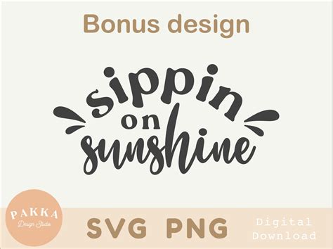 Sippin On Sunshine 2 Svg Beach T Svg Outdoor Quotecamp Etsy