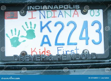 License Plate in Indiana editorial photo. Image of color - 23168051