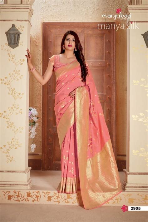 Light Pink Color Saree With Blouse Rawaazfashion