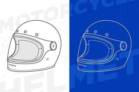 Line Art Vintage Helmet Vector Template Collection 19498250 Vector Art