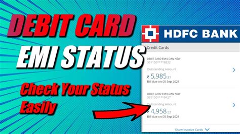 How To Check Hdfc Debit Card Emi Loan Statement In Net Banking