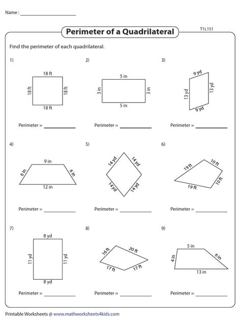 Perimeter of Quadrilateral | PDF | Elementary Mathematics