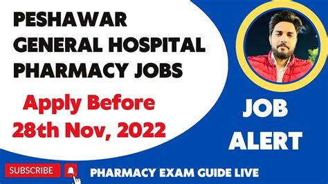 Job Alert Peshawar General Hospital Pharmacy Jobs Last Date Th Nov