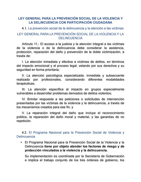 4 Pvy D Ley General Para La Prevencion Social De La Violencia Y La