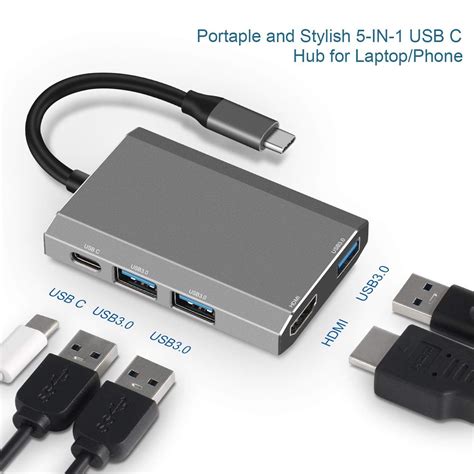 Amazon Usb C Hub Multiport Adapter Usb Type C Adapter K Hdmi