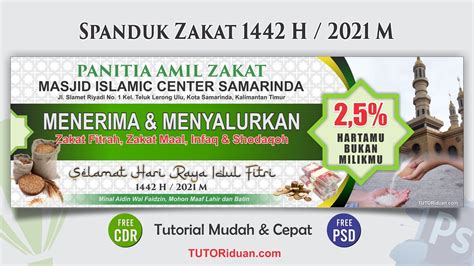 Contoh Desain Banner Spanduk Penerimaan Zakat Fitrah Contoh Desain ...