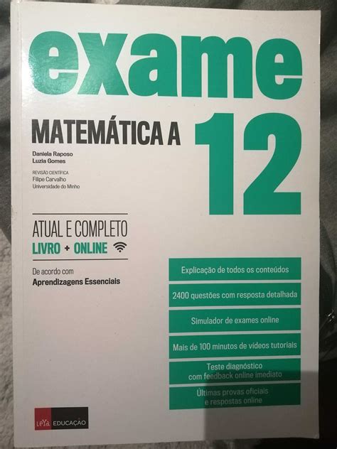 Livro De Preparação Para Exame De Matemática 12º Ano Sintra Santa