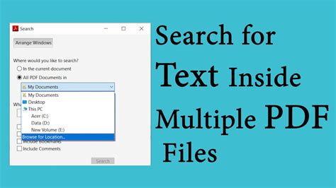 Search For Text Inside Multiple Pdf Files Youtube