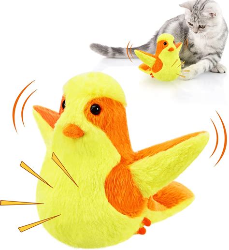 Pawaboo Electric Interactive Cat Toy Rechargeable Flapping Bird Plush