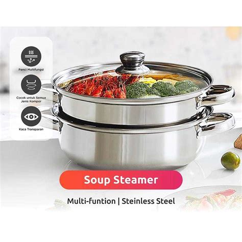 Jual Panci Steamer Panci Kukusan 2 Tingkat 2 Susun Steam Pot