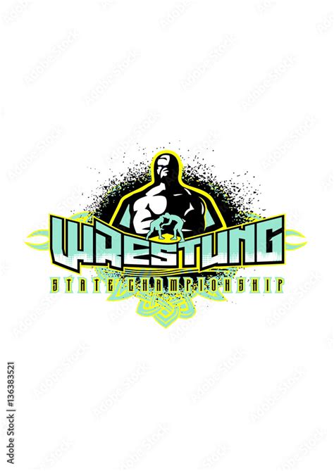 wrestling vector logo sport Stock Vector | Adobe Stock