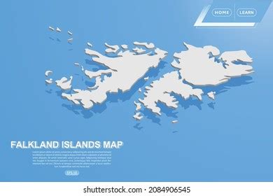 Mapa de las Islas Malvinas vector de stock libre de regalías