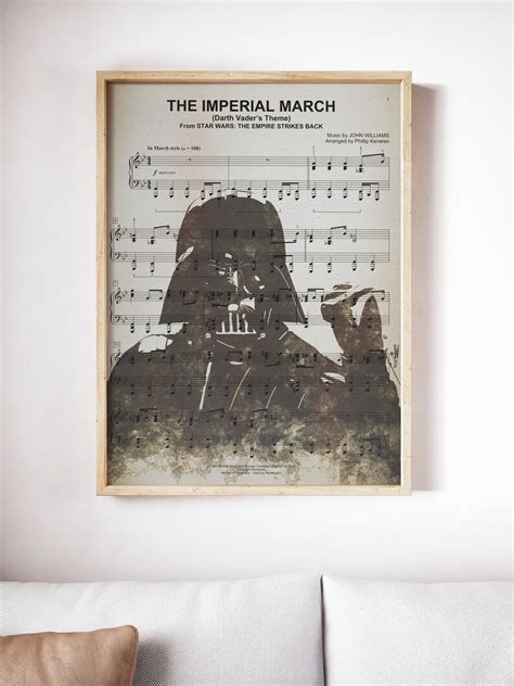 Darth Vader Sheet Music Art Star Wars Sheet Music Art - Etsy