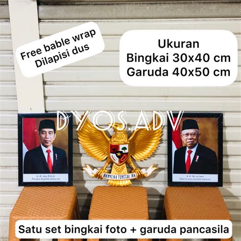 Jual Bingkai Foto Presiden Wakil Frame Dop Satu Set Shopee Indonesia