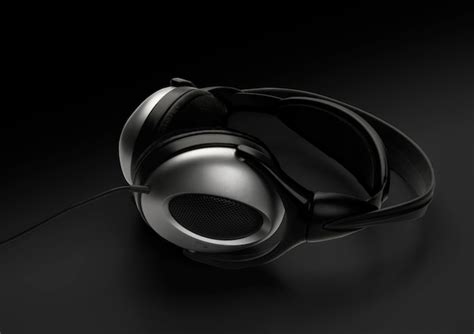 Premium Photo | Headphones isolated on black background