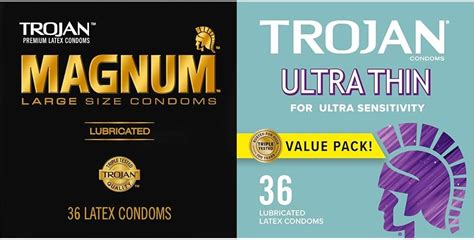 Trojan Magnum Condones Grandes Lubricados Y Condones Ultrafinos Para