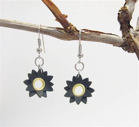 Recycled Inner Tube Earrings Leather Jewelry Diy Diy Earrings Jewelry