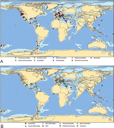 Eocene 56 Mya To 33 9 Mya Occurrences Of Type Specimens Of Species Of