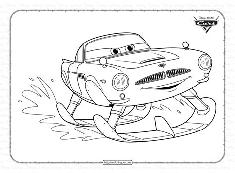 Cars 2 Finn Mcmissile Water Skiing Printable Coloring Page | Porn Sex Picture