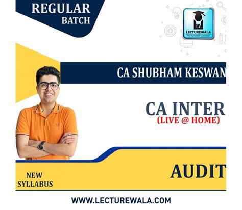 Ca Inter Audit Live Home Regular Batch By Ca Shubham Keswani Pen