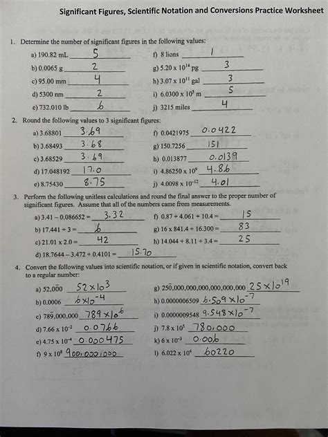 Significant Figures Worksheets Math Monks Worksheets Library