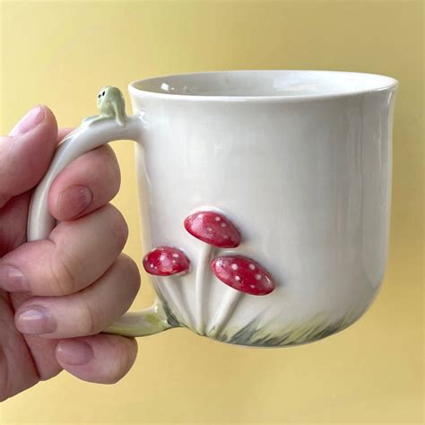 Sosuperawesome Frog And Mushroom Mugs Artwork And