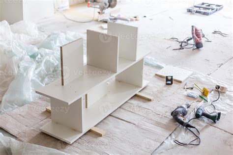 Furniture assembly parts and tools for self assembly furniture, on the ...