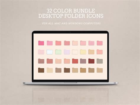 Mac Folder Icon Bundle, Desktop Folder Icon Pack, Mac Book Folder ...