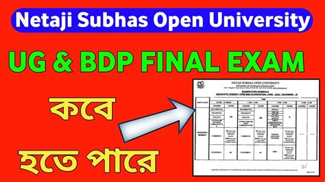 Nsou Ug Bdp Final Exam Youtube