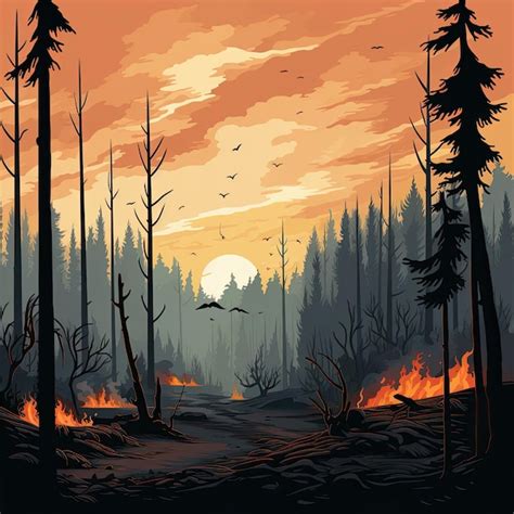 80,000+ Forest Fire Drawing Pictures