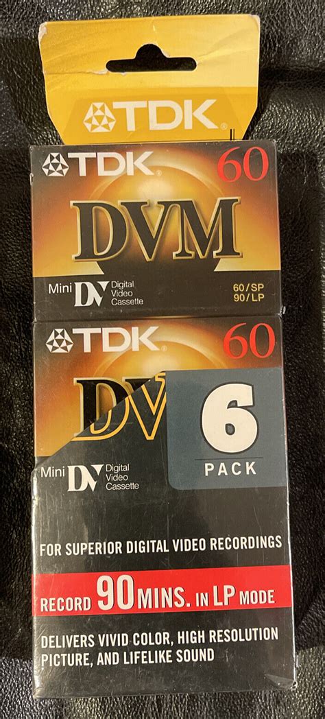 TDK DVM 60 Mini DV Digital Video Cassette Pack 6 NEW Sealed NIB Records