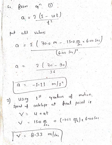 Solved An Antelope Moving With Constant Acceleration Covers The