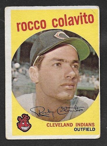 1959 Topps Original 420 Rocky Rocco Colavito Cleveland Indians EX EBay