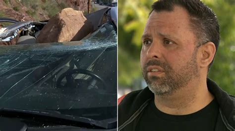 A California Man Got Out Of His Car Then A Giant Boulder Crushed It Cnn