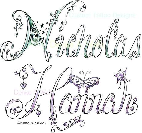 Name Tattoo Designs By Denise A Wells Two More Custom Tat… Flickr