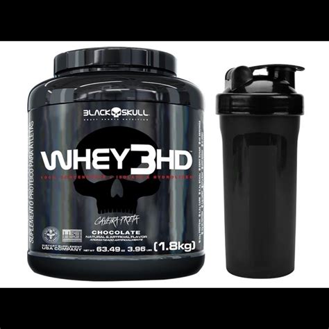 Whey Hd Kg Baunilha Black Skull Coqueteleira Submarino