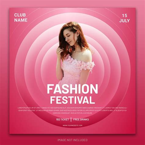 Premium Vector Elegant Modern Fashion Festival Social Media Template