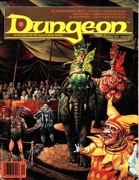 Dungeon Magazine Adventures For TSR Role Playing Games September