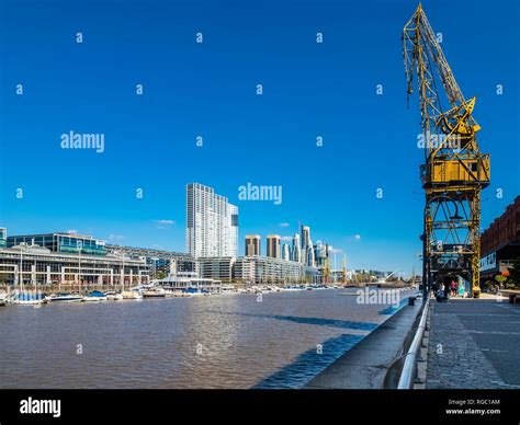 Argentinien Buenos Aires Puerto Madero Dock Süd mit altem Krahn